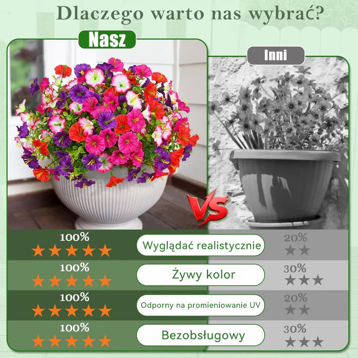 🔥Ostatni dzień – 60% zniżki🔥 Sztuczne petunie odporne na promieniowanie UV, 2026